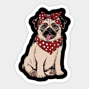 Pug Mama's Love: A Bundle of Snuggles and Joy Sticker